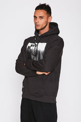 Black Graphic Print Hoody 