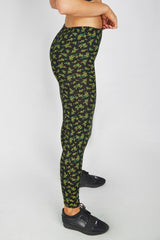 Black Flower Print Legging 