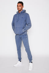 Denim Blue Acid Wash Joggers