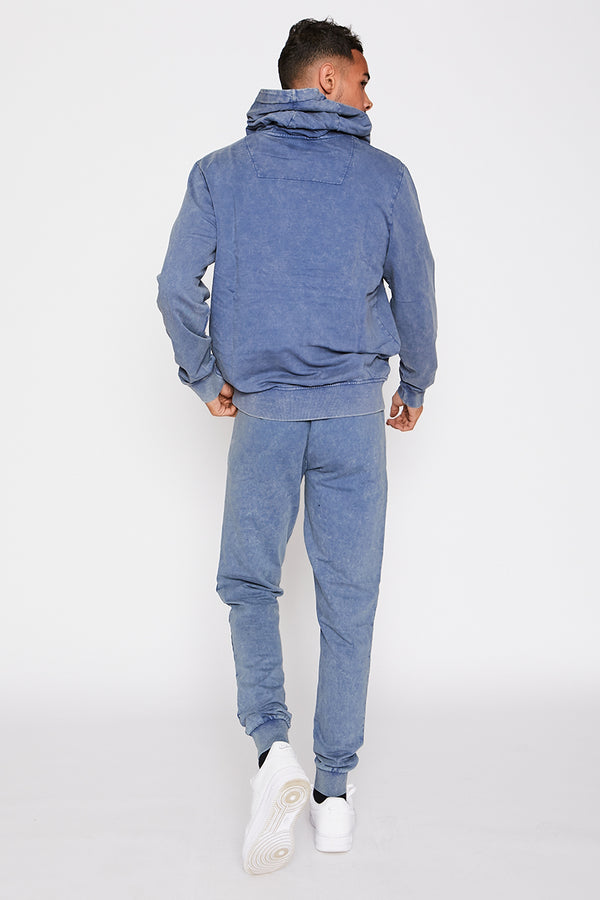 Denim Blue Acid Wash Joggers