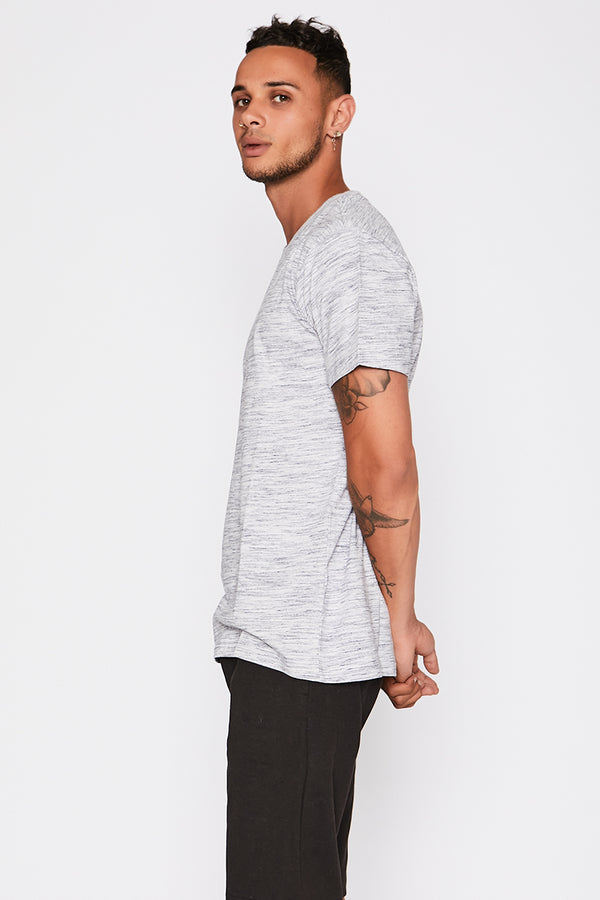 Grey Tee with Navy Detail
