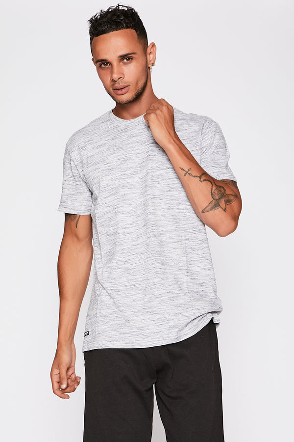 Grey Tee with Navy Detail