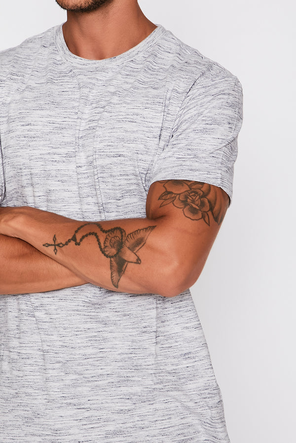 Grey Tee with Navy Detail