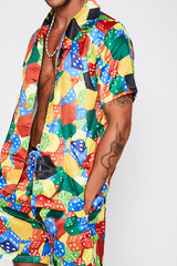 Multi-Colour Abstract Printed Set 