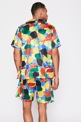 Multi-Colour Abstract Printed Set 