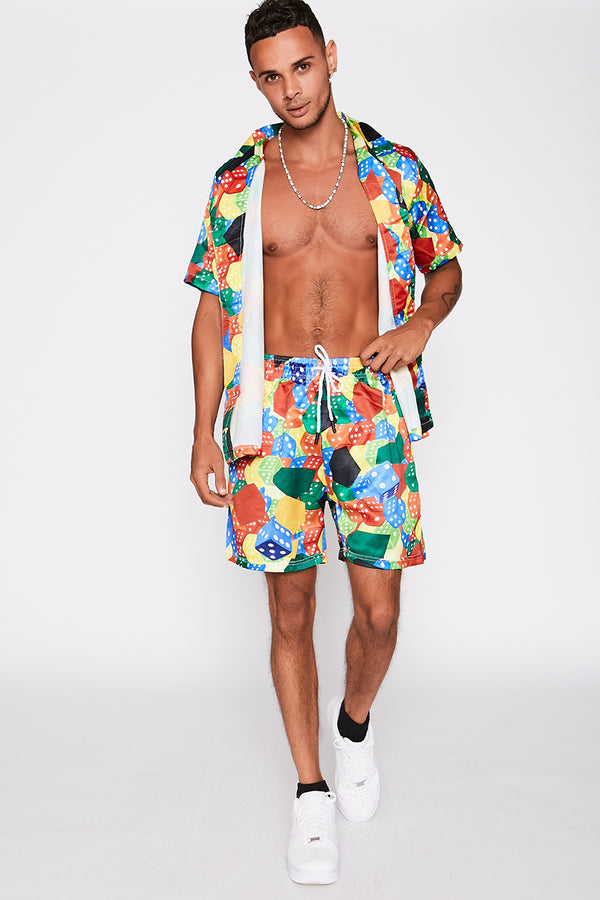 Multi-Colour Abstract Printed Set 