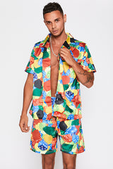Multi-Colour Abstract Printed Set 