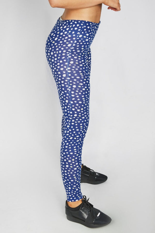 Royal Blue Spot Print Legging 