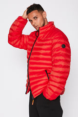Red Funnel Neck Jacket 