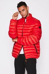 Red Funnel Neck Jacket 