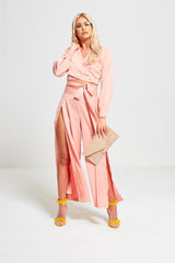 Nude Suede Leather Luxe Clutch Bag