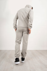 Mens Grey Pullover Hooded Tracksuit 