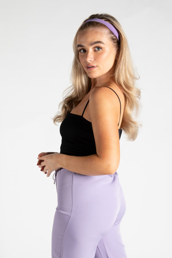 Black Spaghetti Strap Crop Top
