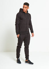 Mens Black Block Hooded Tracksuit