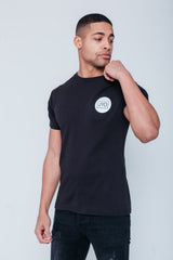 Mens Black JYO Logo Printed T-Shirt