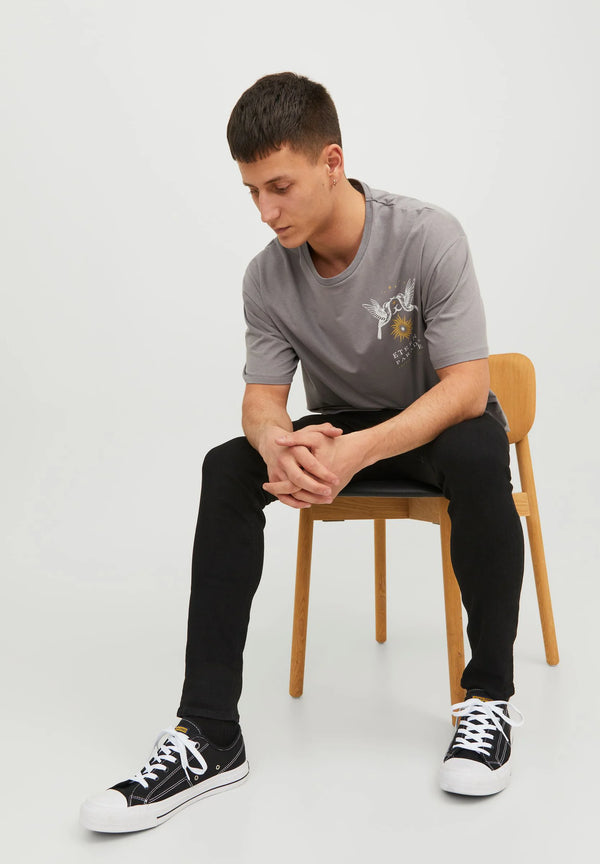 Mens Black Skinny Fit Basic Jean