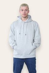 Mens Grey Back Print Long Sleeve Y2K Hoodie