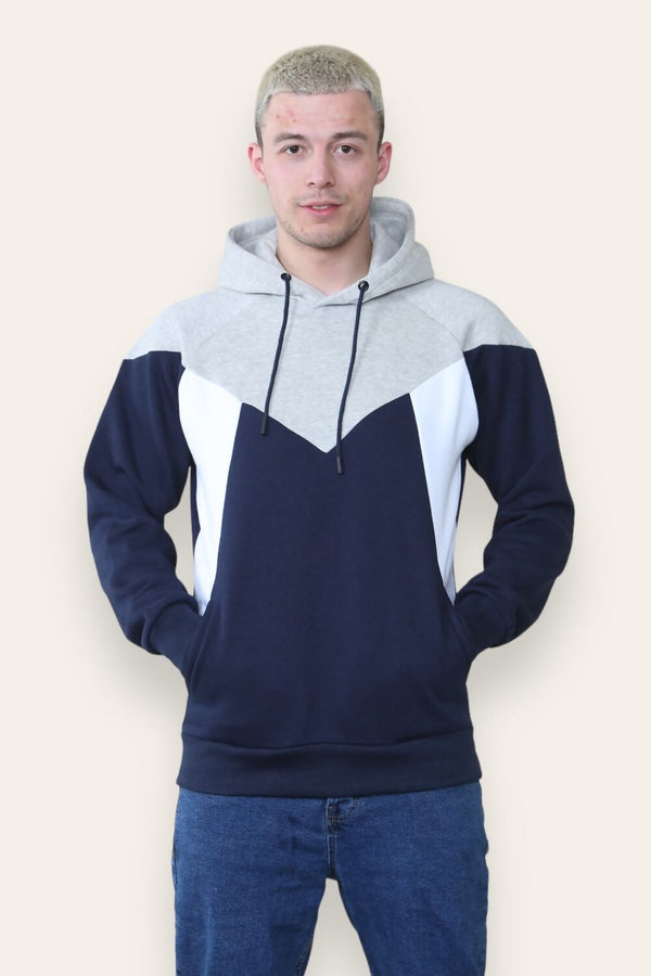 Mens Navy Oversized Pullover Hoodie