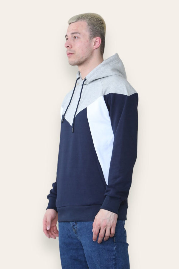 Mens Navy Oversized Pullover Hoodie
