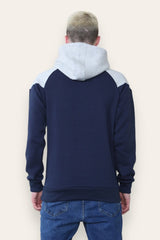 Mens Navy Oversized Pullover Hoodie