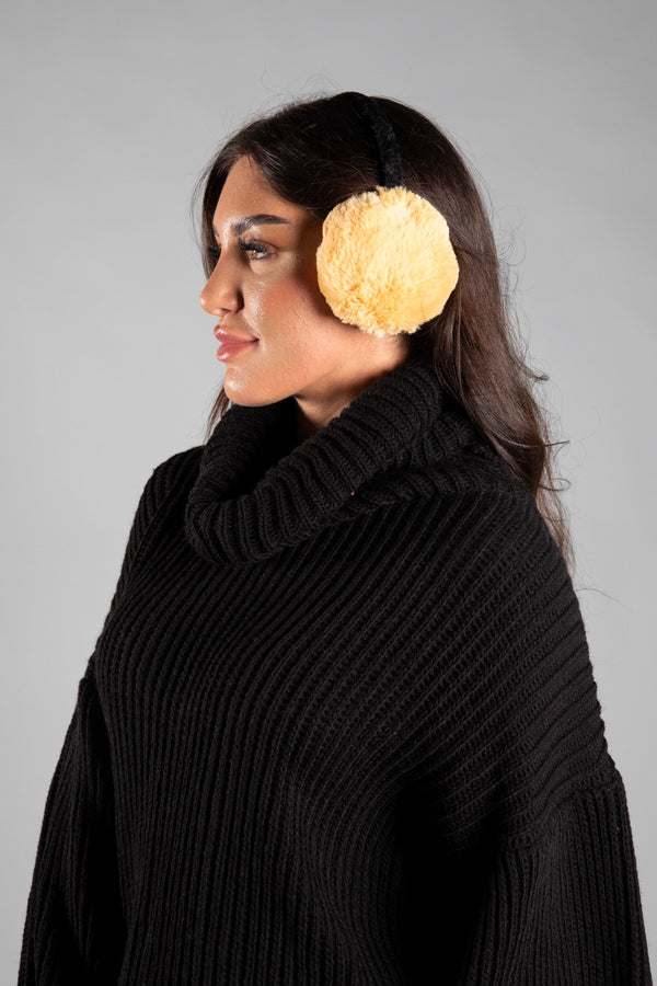 Mustard Faux Fur Ear Muffs