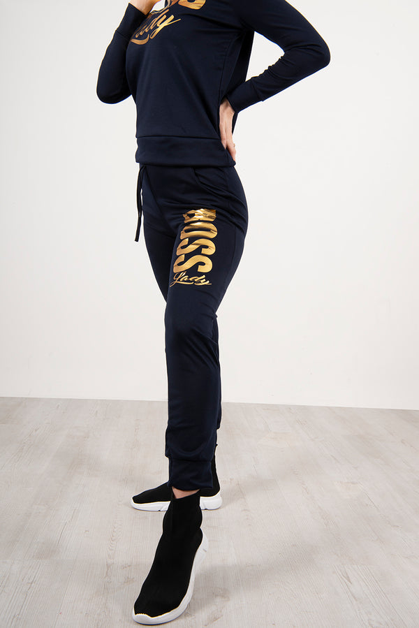 Navy Boss Lady Customized Tracksuit