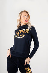 Navy Boss Lady Customized Tracksuit
