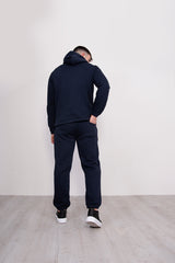 Navy Pullover Hooded Tracksuit