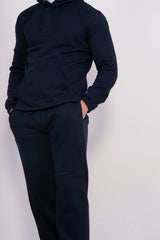 Navy Pullover Hooded Tracksuit