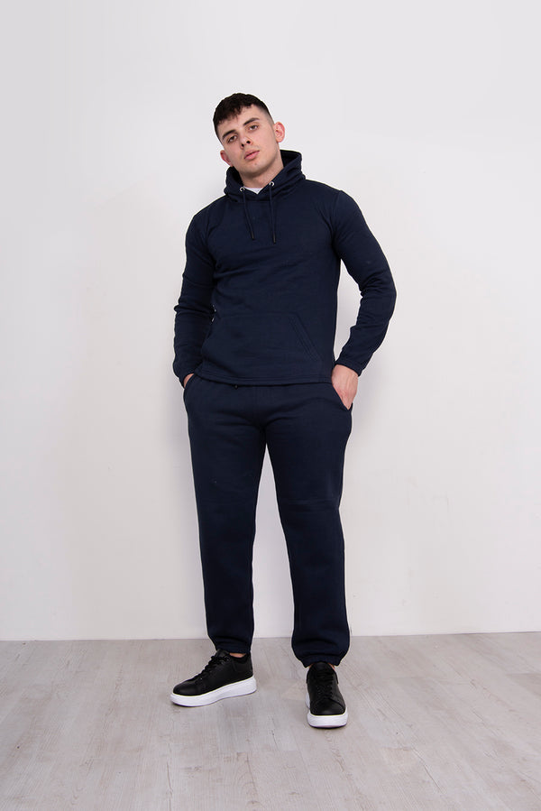 Navy Pullover Hooded Tracksuit