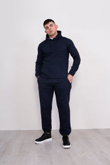 Navy Pullover Hooded Tracksuit