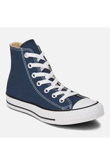 Navy High Top Canvas Trainers