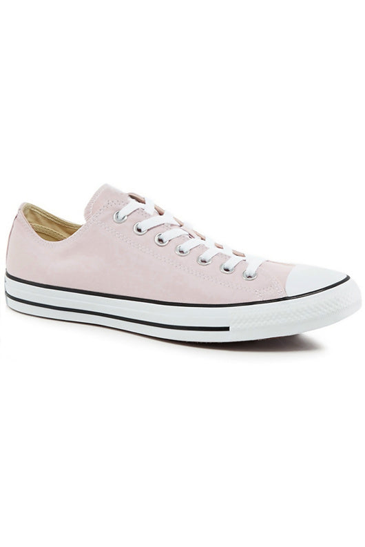 Pink Canvas Stripe Sole Flat Trainers