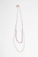 Rose Gold Stars And Pearl Layered Necklace 