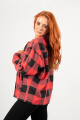 Red And Black Checked Shacket