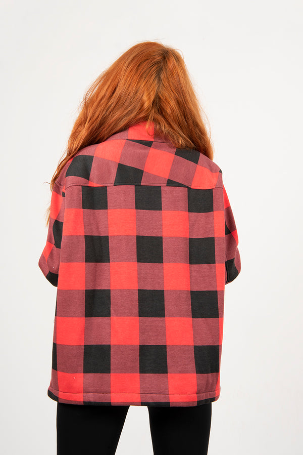 Red And Black Checked Shacket