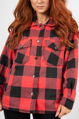 Red And Black Checked Shacket