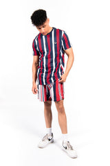 Red Griffin Stripe Cotton T-Shirt 
