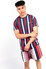 Red Griffin Stripe Cotton T-Shirt 