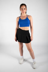Royal Blue Strappy Detail Ribbed Crop Top