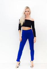 Royal Stripe Skinny Fit Jeggings