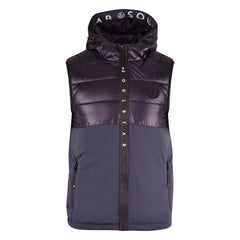 Mens Navy Half Quilted Logo Gilet Bodywarmer