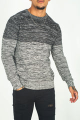 Mens Black Double Tone Jumper