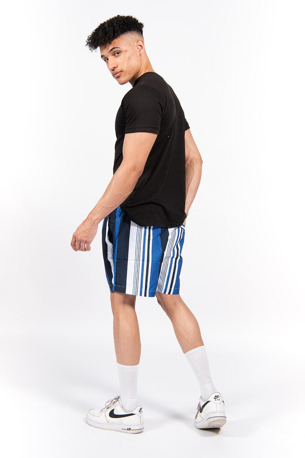 Blue Crete Striped Swim Short 