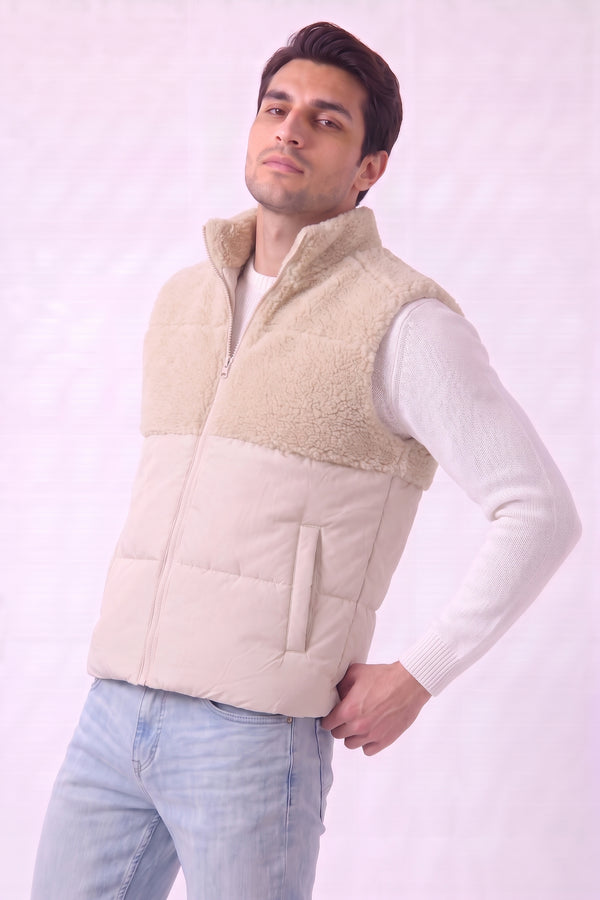 Stone Borg Panel Padded Gilet - Daniel