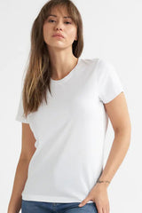 White Design Ultimate T-Shirt With Crew Neck