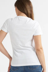 White Design Ultimate T-Shirt With Crew Neck