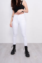 White High Waist Skinny Stretch Jeans