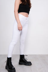 White High Waist Skinny Stretch Jeans