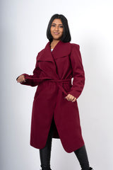 Wine waterfall duster jacket 